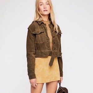 Free People Cropped Evelyn Military Jacket